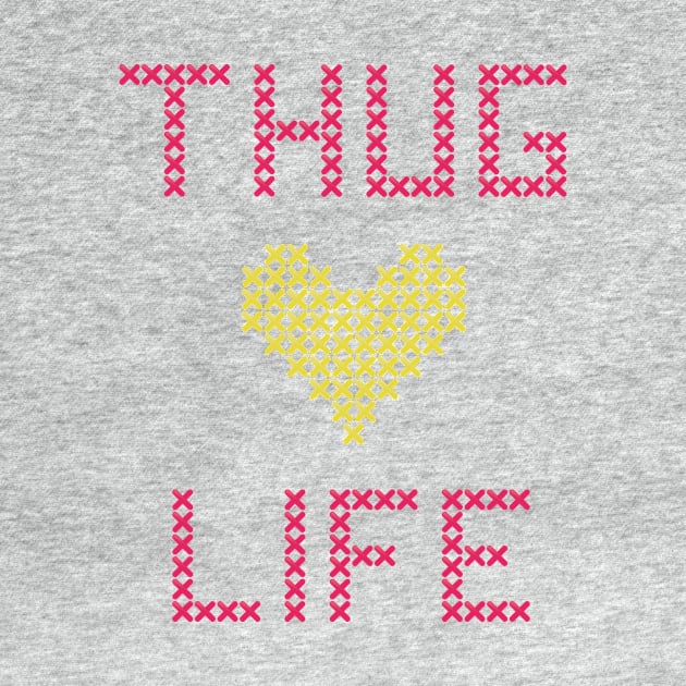 Cross Stitch Thug Life by magentasponge